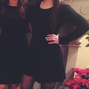 Winter soft black dress